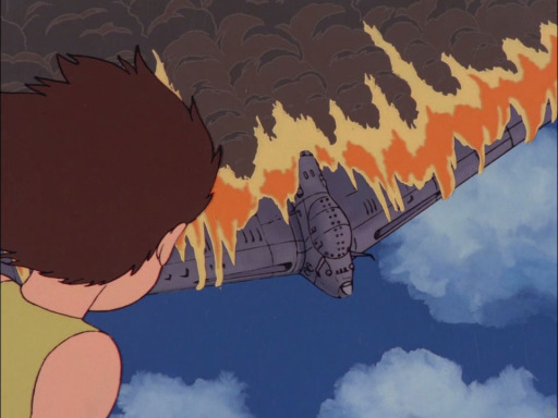 Future Boy Conan 25 giganto crashing